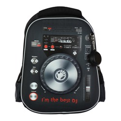 Рюкзак каркасный Hatber Ergonomic light 38 х 29 х 16, для мальчика Best DJ, чёрный